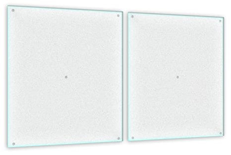 Herdabdeckplatte Herdplattenabdeckung Sicherheitsglas Schutz Kochplatten Abdeckung Ceranfeld Abdeckplatte Glasschneidebrett Ceranfeldabdeckung Spritzschutz 80x52 2-Teilig Milchglas 2x40x52 cm