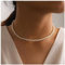 Dervivea Vintage Perlenkette Choker Kleine Perlenkette Halskette Weiße Perle Choker Halskette Runde Perle Charme Halskette Kette Schmuck Für Frauen Und Mädchen
