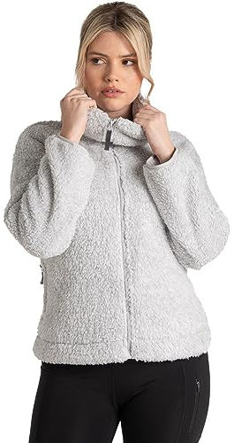 Craghoppers Bronagh Damen-Fleecejacke mit durchgehendem Reißverschluss, LightGreyMl, 36
