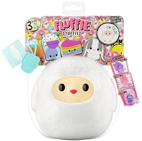 Fluffie Stuffiez Small Collectible Plush - Oveja - Revelación Sorpresa al Abrir la Caja - Acogedor Peluche de la Familia Fields - Juego Táctil e Inquieto - para Niños Mayores de 4 Años