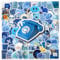 50PCS Stickers for Blue,Blue Stickers,Teens Boys and Girls Sticker Pack Vinyl Skateboard Guitar Door Laptop Luggage Car Bike Water Bottle Birthday Party Supplies Stickers