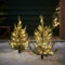 Lights4fun 2er Set 60cm LED Tannenbaum Künstlich mit Timer warmweiß Batteriebetrieben Weihnachtsdeko Außen Weihnachtsbeleuchtung Außen Weihnachtsbaum
