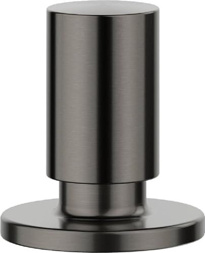 BLANCO Zugknopf rund satin dark steel | Erforderliches Loch / Bohrdurchmesser: 14 - 35 mm | Kombinierbar mit allen BLANCO Spülen und Ablaufgarnituren