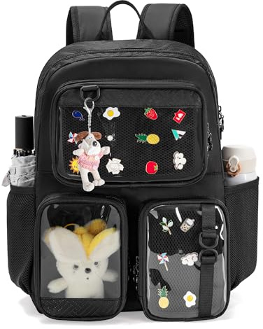 Prokva Ita Bag Sac à dos avec insert, sac à dos esthétique Kawaii avec pochette pour ordinateur portable pour cosplay et concert
