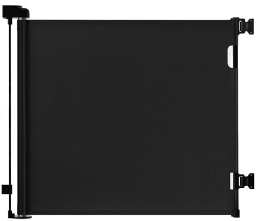 Retractable Safety Gate - Extra Wide 150CM x 86CM for Babies and Pets, One-Hand Operation Mesh Design for Stairs, Doorways, Hallways, and Outdoor Use