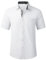 HISDERN Mens Short Sleeve White Shirt Casual Shirts Business Regular Fit Dress Shirts for Men Non-Iron Stretch Shirt with Pocket,4XL