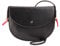 DuDu Damen Umhängetasche mit Echtleder Klappe, Kleine Umhängetasche mit Magnetknopf Klappe, Tasche Schwarz Rose