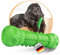 SAMNIS® - Kauspielzeug Hund - Grün - Besonders robuster Premium Naturkautschuk - Unzerstörbares Hundespielzeug bei normalem kauen - hundespielzeug quietschend für kleine Hunde (Grün - Klein)