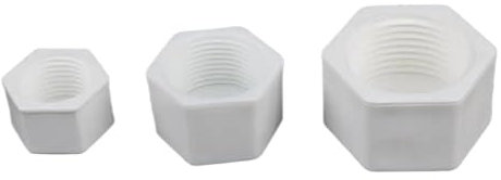 1/2'',3/4'',1'' Female Thread End Plug Connector Plumbing Pipe Hexagon Shaped Blocked Caps PVC Tube Sealing Fittings(1/2)