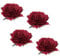 Qianyu 5 Stück Rosen Blume Haarspange Rose Brosche Blumenclips Boutonniere-Haarspangen Kopfschmuck für Frauen Mädchen Hochzeit Teeparty Outfits Party Hochzeit Event Halloween Weihnachten (rot)