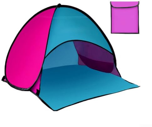 Tente de camping pop-up légère avec sac de transport (rose)