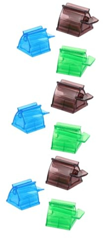 FRCOLOR 9 Stück Zahnpasta Quetscher Zahnpasta Tubenwickler Manueller Squeezer Zahnpasta Halter Zahnpasta Tubenroller Hand Entsafter Zahnpasta Quetschwerkzeug Manueller Entsafter