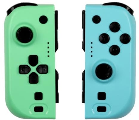 Konix Controller Joypads per Nintendo Switch e Switch OLED - Autonomia 8 h - Funzione vibrazione - Verde e blu