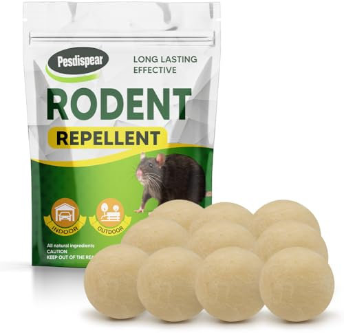 Pesdispear Repellente Topi, Repellente per Topo, Dissuasore per Topi, Anti Ratti Meglio Del Elettrico Ultrasuoni per Topo Effetto 90 Giorni 10 Packs