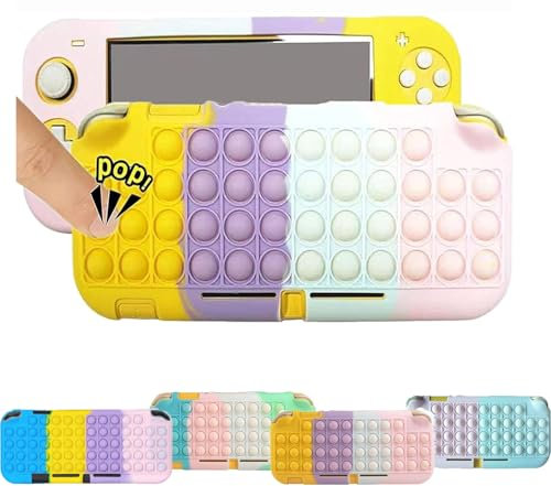KWJXTBSX Custodia per Nintendo Switch Lite,Facile da Installare,Leggera, Antiscivolo, Resistente agli Urti, all-Inclusive Custodia in Silicone,, Accessori per Console