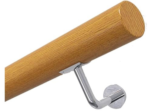 DGAMHF Handlauf Treppengeländer Geländer Treppenhandlauf, Holzhandlauf, 1–20 Fuß Länge, Treppengeländer, Innenwandhandlauf, Naturholz, (80cm)