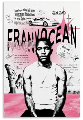 Frank Poster Ocean Music Singer Comic Poster Für Zimmer, Ästhetische Leinwand-Wandkunst, Schlafzimmer-Dekor Poster 16x24inch(40x60cm)