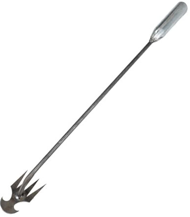 Arrache Mauvaise Herbe, Désherbeur Manuel Acier Inoxydable, Scarificateur Manuel Arrache Pissenlit Couteau Désherbeur Outil de Râteau de Désherbage Tire Racine Outils Jardinage Grattoir (Long argent)