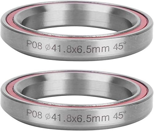 CYTGOUPER 2PCS 41.8MM Bicycle Sealed Bearing Headset, Heavy Duty Bike Headset Double Bearing for Mountain and Road Bicycles, with Sealing Rubber Ring