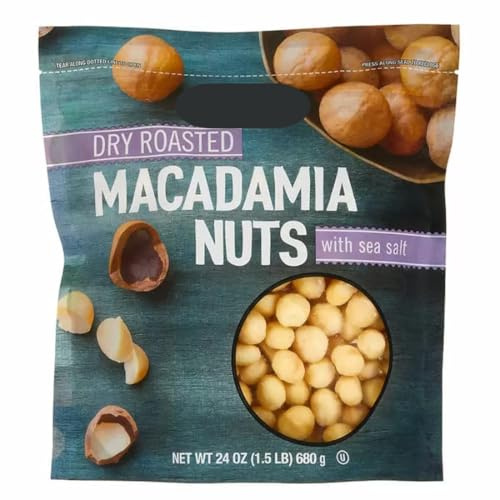 FAKHRI Dry Roasted Macadamia Nuts with Sea Salt, 680 g – Gourmet UK Snack for Airsoft, Fitness & Outdoor Fuel