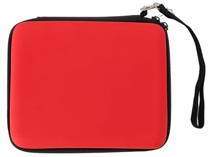 MENDUNER Portable Console De Jeu Étui De Transport, pour 2DS Console Carte De Jeu et Autres Accessoires, De Protection Voyage Rétro Mini Lecteur Boîte (rouge)