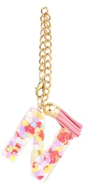 Hrlace Letter Pendant for Stanley Cup Pink Initials Pendant Water Bottle Chain with Letter Cute Resin Charm Accessories Letter Pendant for Stanley Mug with Handle Cups Decor N