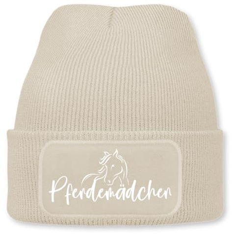 Prozente Momente Pferdemädchen – lustige Wintermütze | Beanie für Damen & Herren, warm, elastisch & Unisex, Strickmütze mit Patch & Druck, perfekt für Après-Ski, Weihnachtsmarkt & Fasching