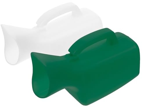 Abaodam Damen Urinflasche 2 Stück-pack 1000ml Waschbar Tragbar Hygienisch Leicht Auslaufsicher für Reisen Camping Krankenhaus Pflege