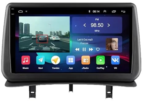Radio Macchina Touch Screen per Renault Clio 3 2005-2014 Car Radio con Bluetooth Vivavoce, con Hd Touch Screen Supporta Navigazione, Bluetooth, 4 Nucleo 1G+16G