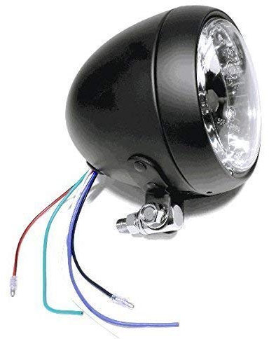 ZEMEX 4,5 Zoll Scheinwerfer Klarglas schwarz Motorrad Universal Harley 12V