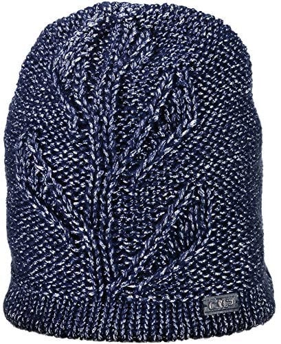 CMP Damen Mütze Strickmütze 5504717, Black/Blue, One Size, 5504717