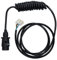 AB Tools 7 Pin Style Plug With Trailer Curly Extension Lead Cable 2 Metres For Ifor Williams