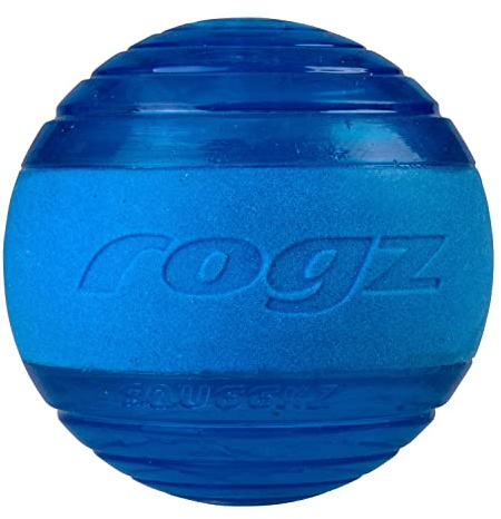 Rogz Yotz Quietschball für Hunde, 640 mm, Blau