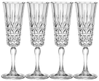 Lakeland Crystal-Look Acrylic Flute x 4 200ml