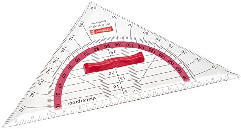 10X BRUNNEN Geometrie-Dreieck 16cm Griff pink