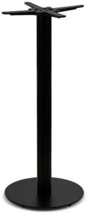 Dublino Stehtischgestell Tischbein Schwarz | Premium | PJ7585/110 | Metall | Stehtisch | H 108 cm | 14 kg | Bodenplatte Ø 43 cm | max. Tischplattengröße Ø 60 cm