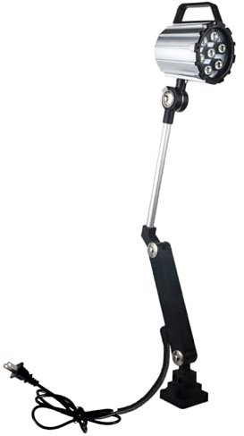 12W Aggiornato Plus braccio lungo 40+40 cm illuminazione macchina 220 V lampada industriale regolabile in lega di alluminio luce da lavoro LED per tornio, fresatrice CNC, perforatrice (12 W)
