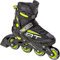 Raven Profession Inlineskates Inliner für Kinder und Erwachsene OPTIONAL 2in1 mit Schlittschuhen verstellbar, Black/Lime, Größe 38-42 (25cm-27,5 cm)