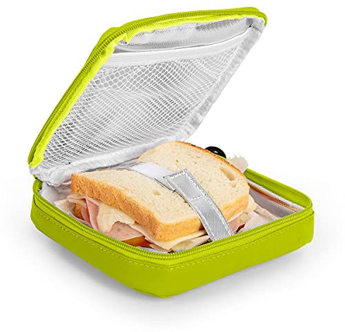 PracticDomus Porta Sandwich Infantil Termoinsulado Iris Barcelona Modelo Kids. Color Verde