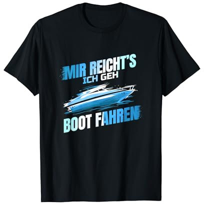 Motorboot für Kapitän Lustig Motor Boot Fahren Sportboot T-Shirt