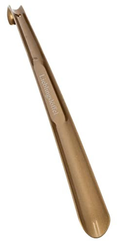 Lantelme Schuhlöffel Gold 65cm mit Wunschgravur personalisiert – XXL Schuhanzieher graviert Geschenk Gravur Weihnachten Geschenkidee Schuhanziehhilfe