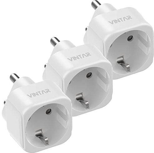 VINTAR 3PC Deutschland nach Indien Reiseadapter, Indien Outlet Adapter, EU nach Indien Reiseadapter für Indien, Sri Lanka, Nepal, Kongo Reiseadapter Typ D,