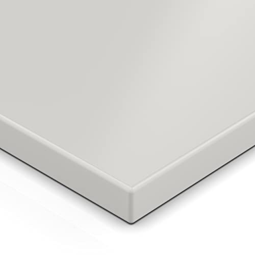 AUPROTEC Dekorplatte 19 mm grau 160x80 cm – rundum ABS-Kante, pflegeleicht & robust für Regale, Möbel, Innenausbau