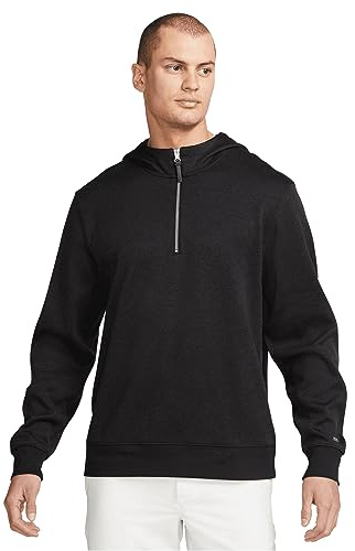 NIKE Mens Dri-FIT Golf Hoodie (M) (Black/Brushed Silver)