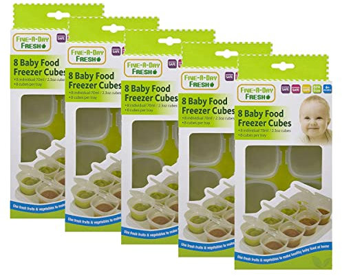 40 Baby Food Freezer Cubes Weaning Pots Fruit Veg Puree Storage Containers 70ml BPA Free Microwave Safe