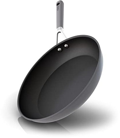 Ninja CW60030 NeverStick Comfort Grip 12 Fry Pan, Nonstick, Durable, Scratch Resistant, Dishwasher Safe, Oven Safe to 400°F, Silicone Handles, Grey