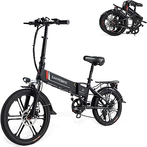 SAMEBIKE 20 Zoll E Bike Elektrofahrrad City EBike klapprad mit 48V 10,4Ah Abnehmbarer Akku 7 Gänge Off-Road Mountainbike E-Bike Max.Reichweite bis zu 40-80 km für Herren Damen