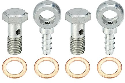 A ABSOPRO 8mm ID 6mm OD Ban-jo Raccord Carburant Ligne Adaptateur Connecteur - 8 pcs
