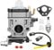 Hoypeyfiy Carburettor for 52cc 49cc 43cc Brush Cutter Engine Carburettor Carb Kit with Seal Hose Spark Plug Petrol Filter
