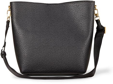 Amazon Essentials Damen Weiche Beutelhandtasche im Minimalistischen Design, Schwarz, Einheitsgröße